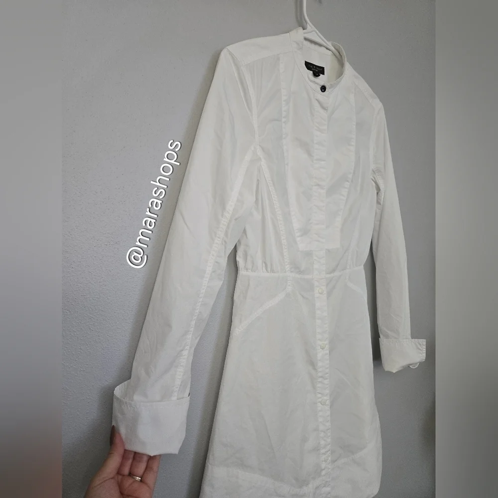 Rag & Bone Victorine Collarless Shirtdress - Picture 5 of 8